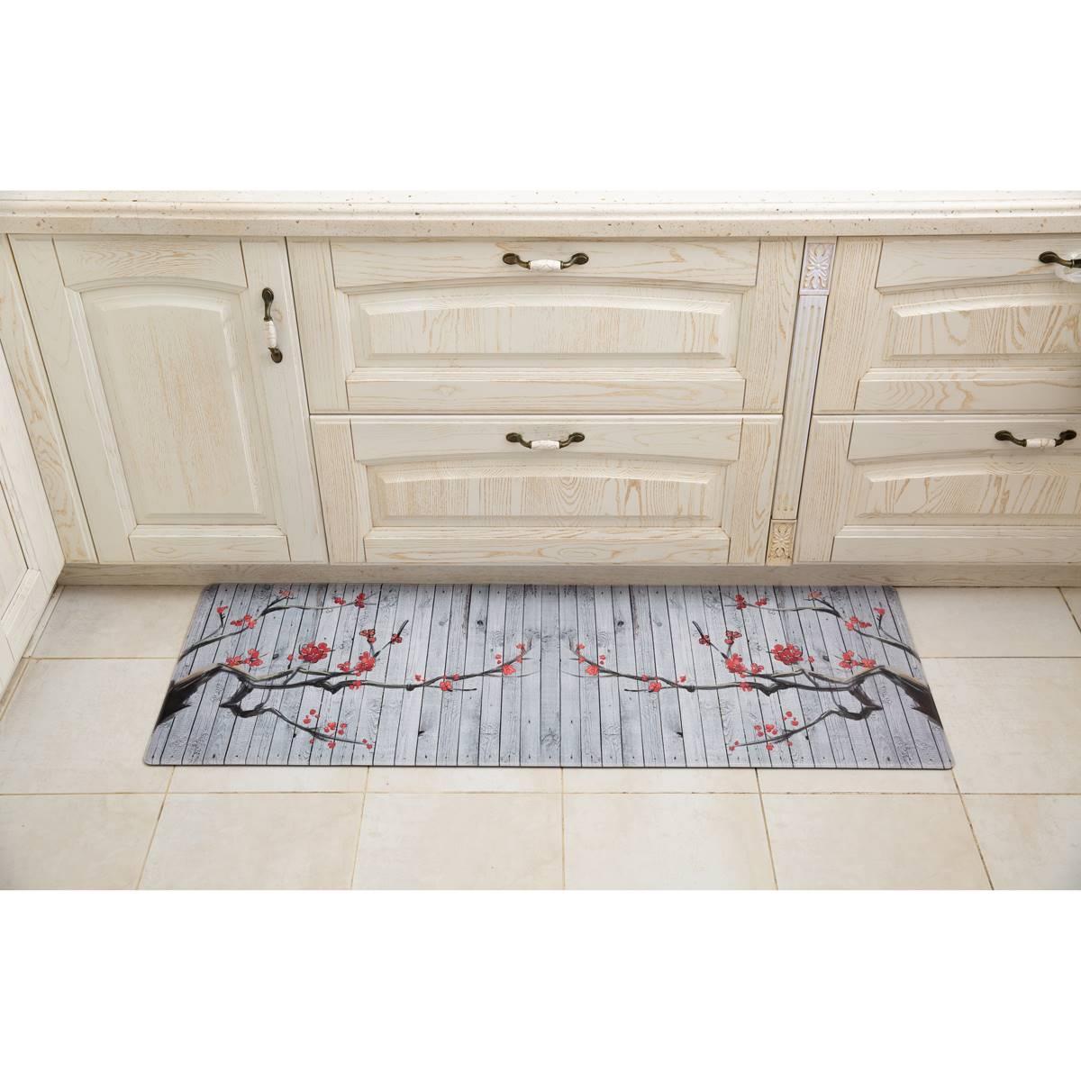 J&V Textiles Cloud Comfort Blossoms Anti-Fatigue Kitchen Mat