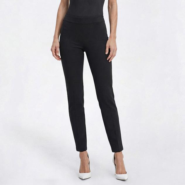 Womens Zac & Rachel Pull On Solid Compression Slim Pants
