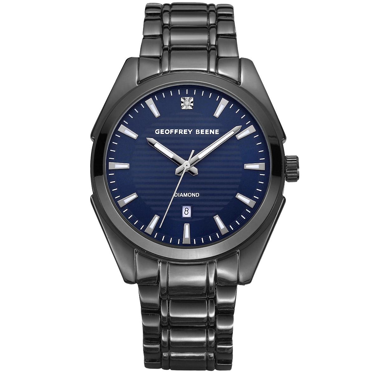 Mens Geoffrey Beene(R) 42mm Gunmetal-Tone Watch - GBA0041GU