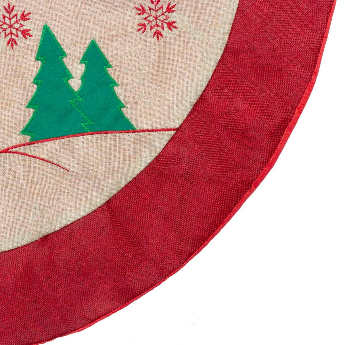 Northlight Seasonal 36in. Santa Embroidered Christmas Tree Skirt