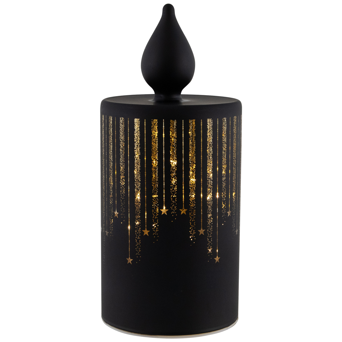 Northlight LED Glass Candle with Stars Christmas Decoration