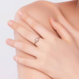 Diamond Classics™ 1/10ctw. Diamond Rose Silver Ring