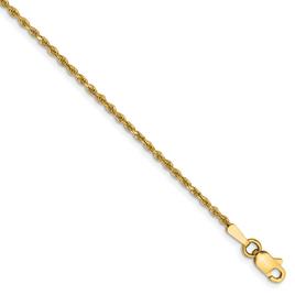 Gold Classics(tm) 1.50mm. 14k Diamond Cut Rope Chain Anklet