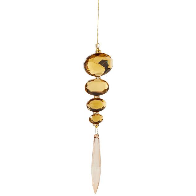 Gold Jewel Drop Dangle Ornament