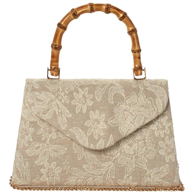 D'Margeaux® Floral Shimmer Top Handle Evening Bag