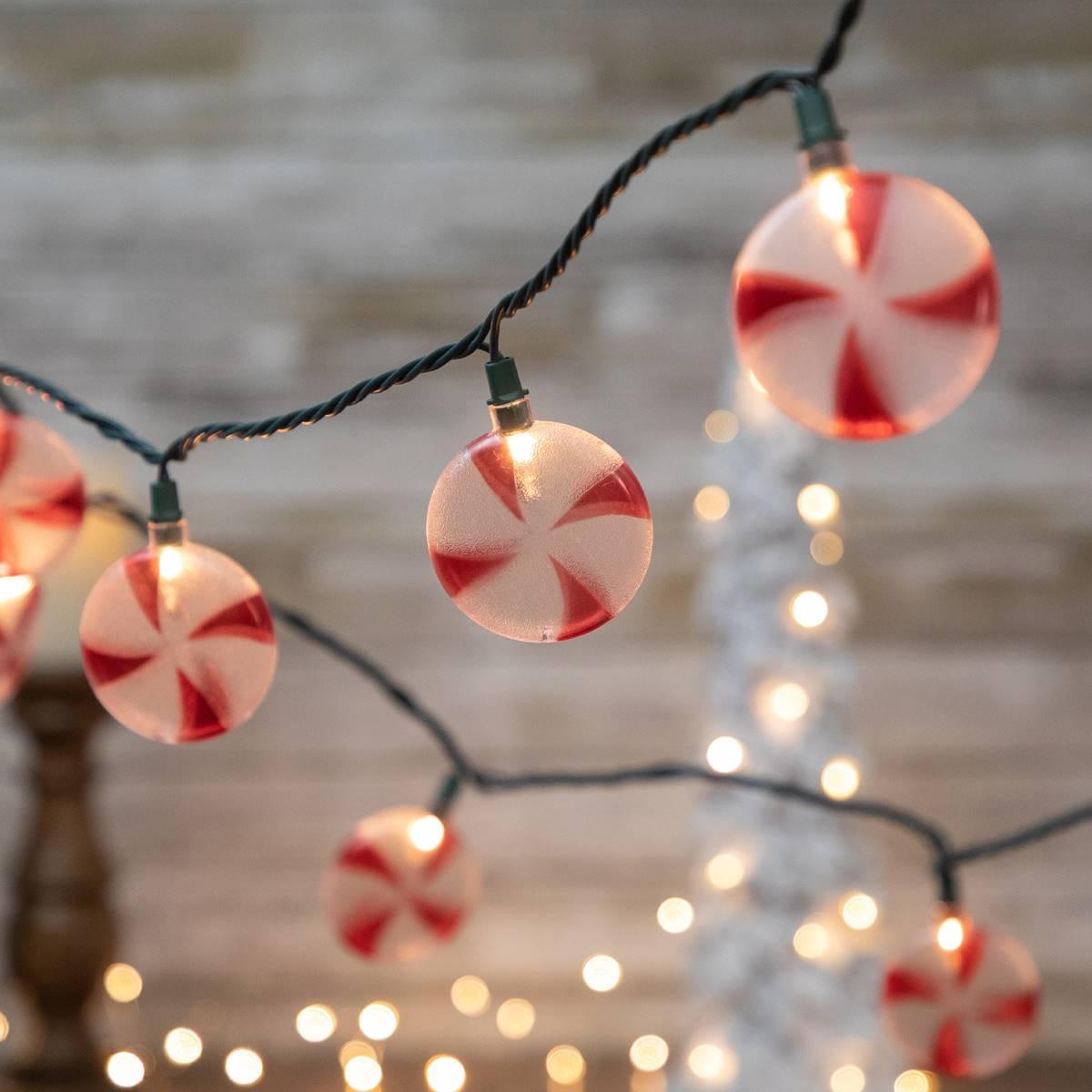 Northlight Seasonal 10ct. Peppermint Candies Christmas Lights