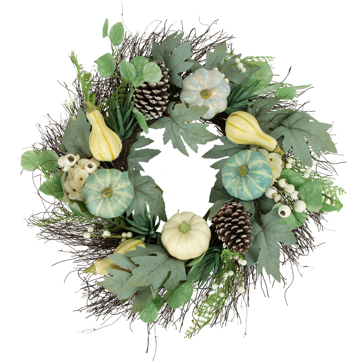 Northlight 22in. Pumpkins with Berries Fall Harvest Wreath