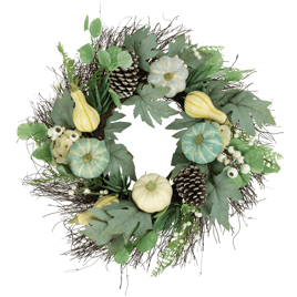Northlight 22in. Pumpkins with Berries Fall Harvest Wreath