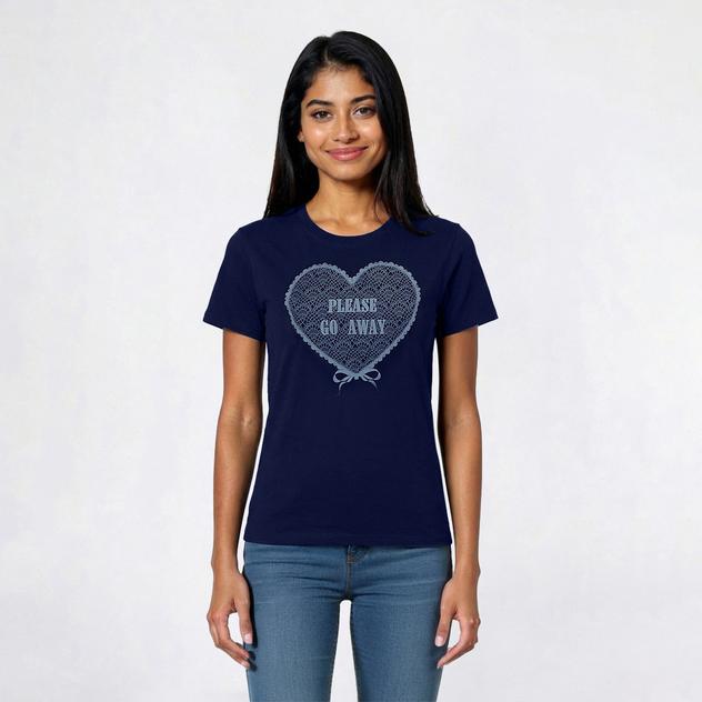Juniors Attitude Not Included Go Away Embroidery Baby Tee