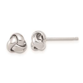 Gold Classics(tm) 6.5mm White Gold Love Knot Earrings