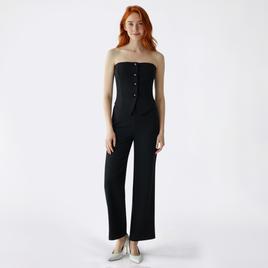 Juniors Madden Girl Knit Dobby Strapless Faux Vest Jumpsuit