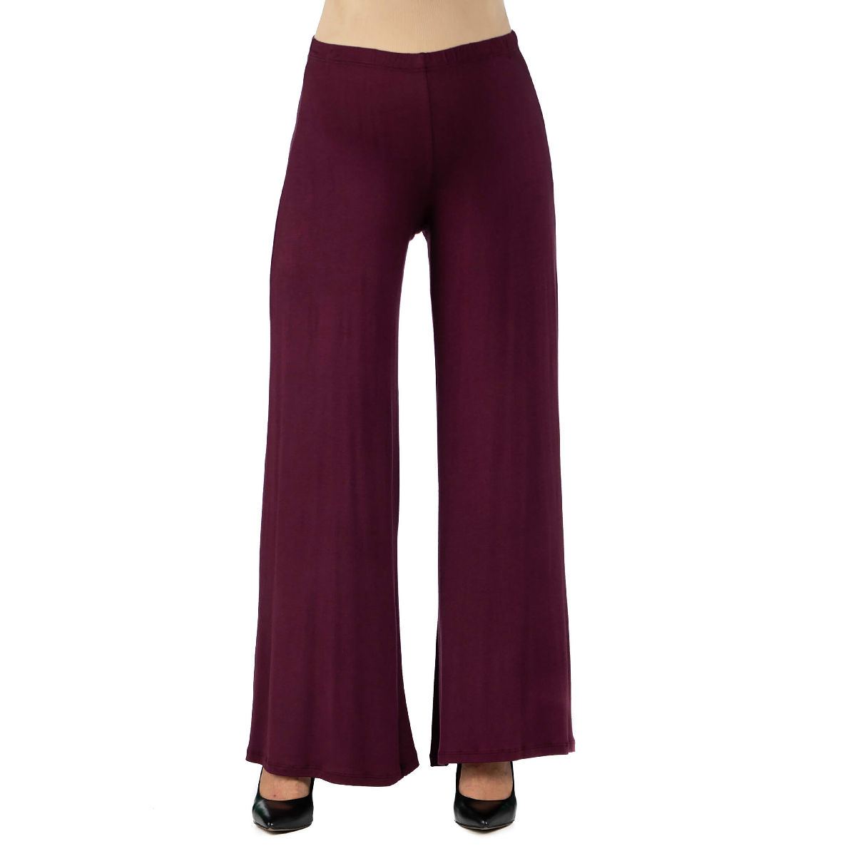 Plus Size 24/7 Comfort Apparel Maternity Palazzo Pants
