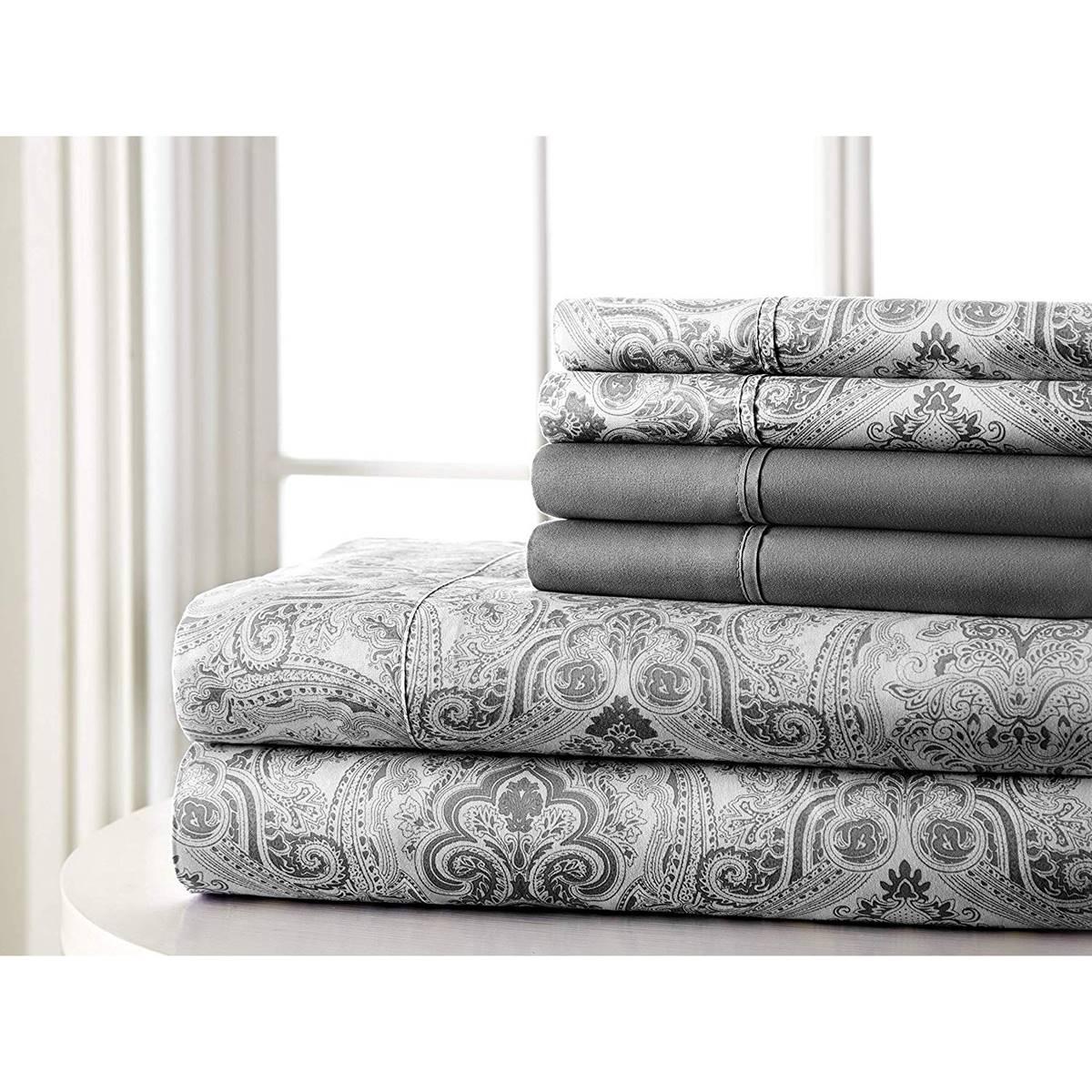 Spirit Linen Home™ Paisley Microfiber Sheet Set