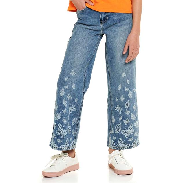 Girls (7-14) YMI® Wide Leg Butterfly Hem Jean