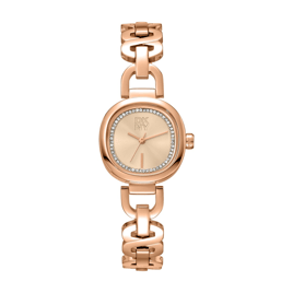 Womens DKNY Crystal Dial Rose Gold Open Link Watch - DK1L139M0045