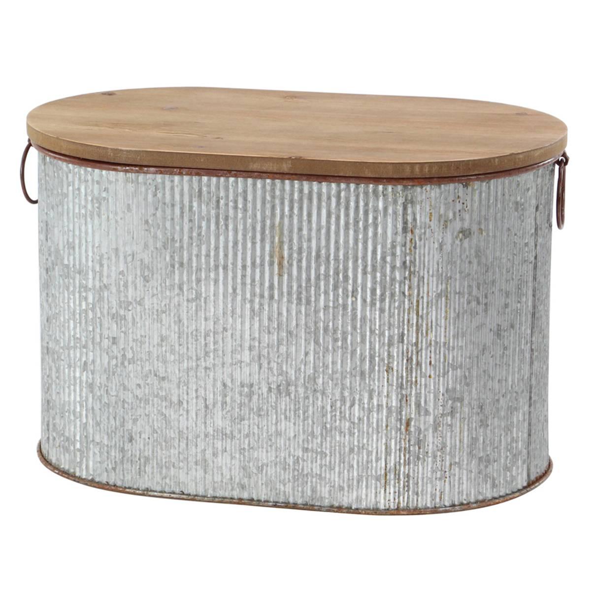 9th & Pike® Farmhouse Silver Entryway Storage Bench Set of 3