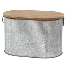 9th & Pike® Farmhouse Silver Entryway Storage Bench Set of 3