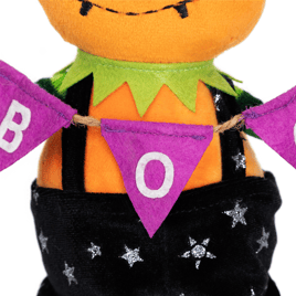 Northlight Sitting Plush Jack o Lantern Halloween Figure - 14in.