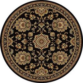 Tayse Sensation Charlotte Black Round Area Rug - 5'3