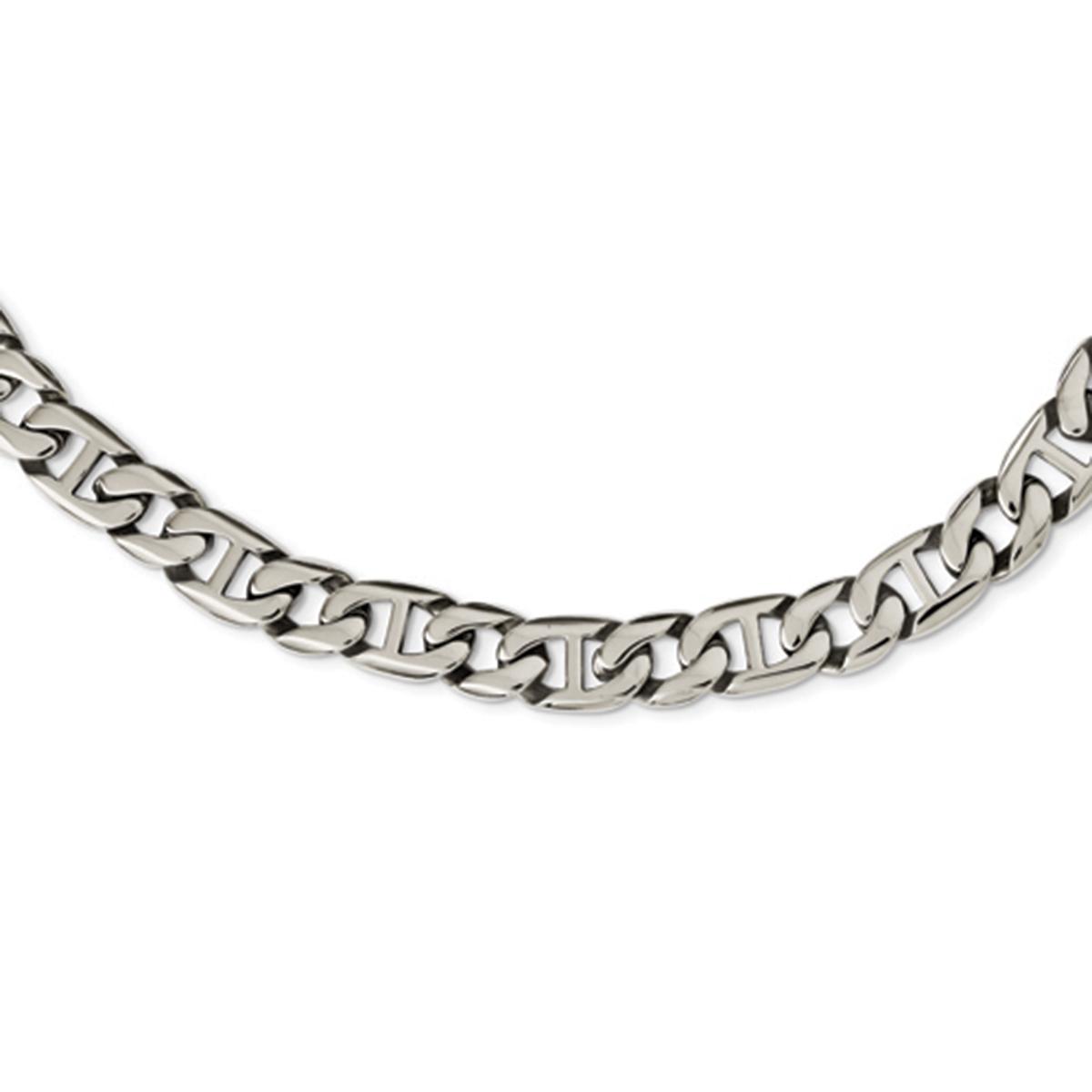 Mens Gentlemen's Classics(tm) Stainless Steel Polished Link Necklace