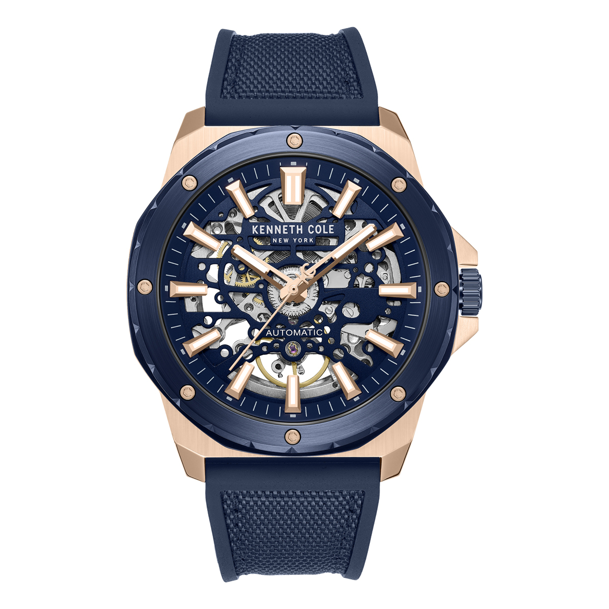 Mens Kenneth Cole New York(R) Automatic Blue Watch - KCWGZ0076702