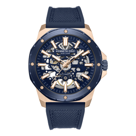 Mens Kenneth Cole New York(R) Automatic Blue Watch - KCWGZ0076702