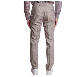 Mens Paisley & Gray® Plaid Suit Pants - Tan/Pink