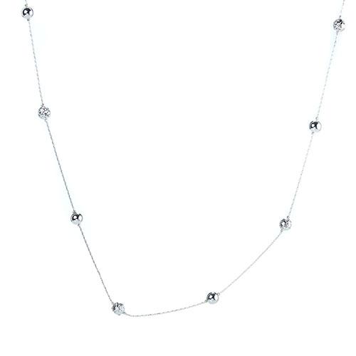 Gloria Vanderbilt Silver Ball Strand Necklace