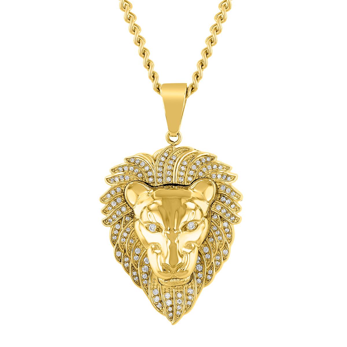 Mens Gentlemen''s Classics(tm) CZ Lions Head Pendant
