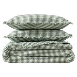 Laura Ashley Gracies Gingham Cotton Reversible Quilt Set