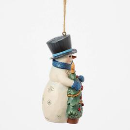 Jim Shore Snowman with Tree Christmas Ornament