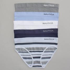 Womens Nautica 5pk. Ribbed Hipster w/ Jacquard Logo - NT3352-5PKH