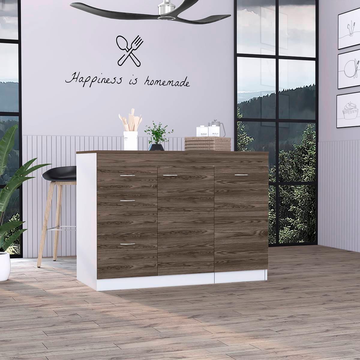 FM FURNITURE Joliet Two-Tone Kitchen Base Cabinet
