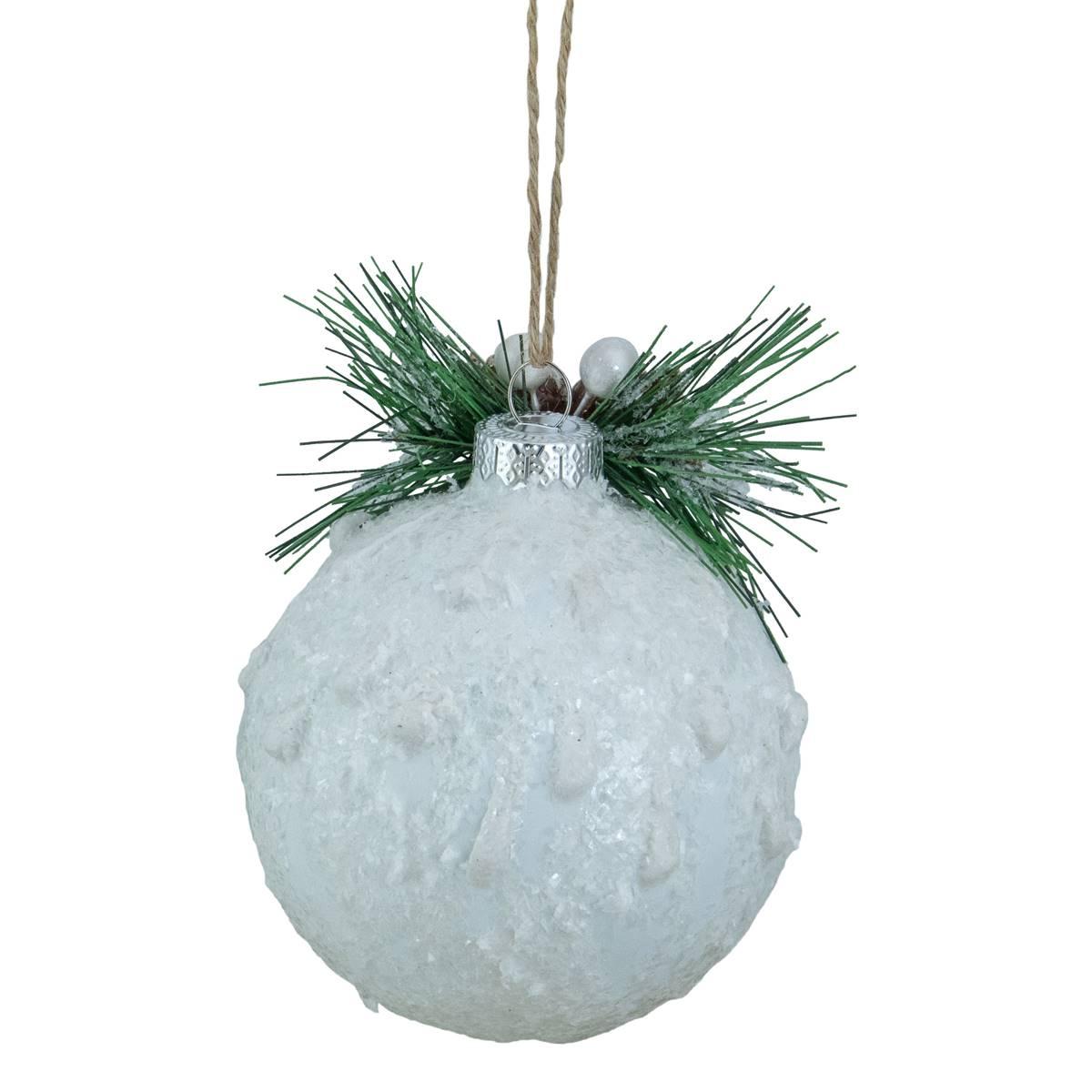 Northlight 5in. White Frosted NOEL Christmas Ornament