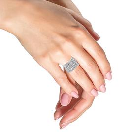Haus of Brilliance Sterling Silver 2ctw. Diamond Bypass Ring