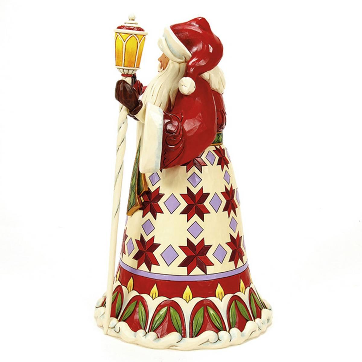 Jim Shore Santa Cardinal on Hand Christmas Figurine
