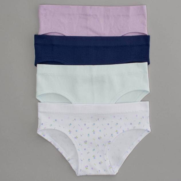 Girls (7-14) René Rofé® 4pk. Ditsy Seamless Hipster Underwear