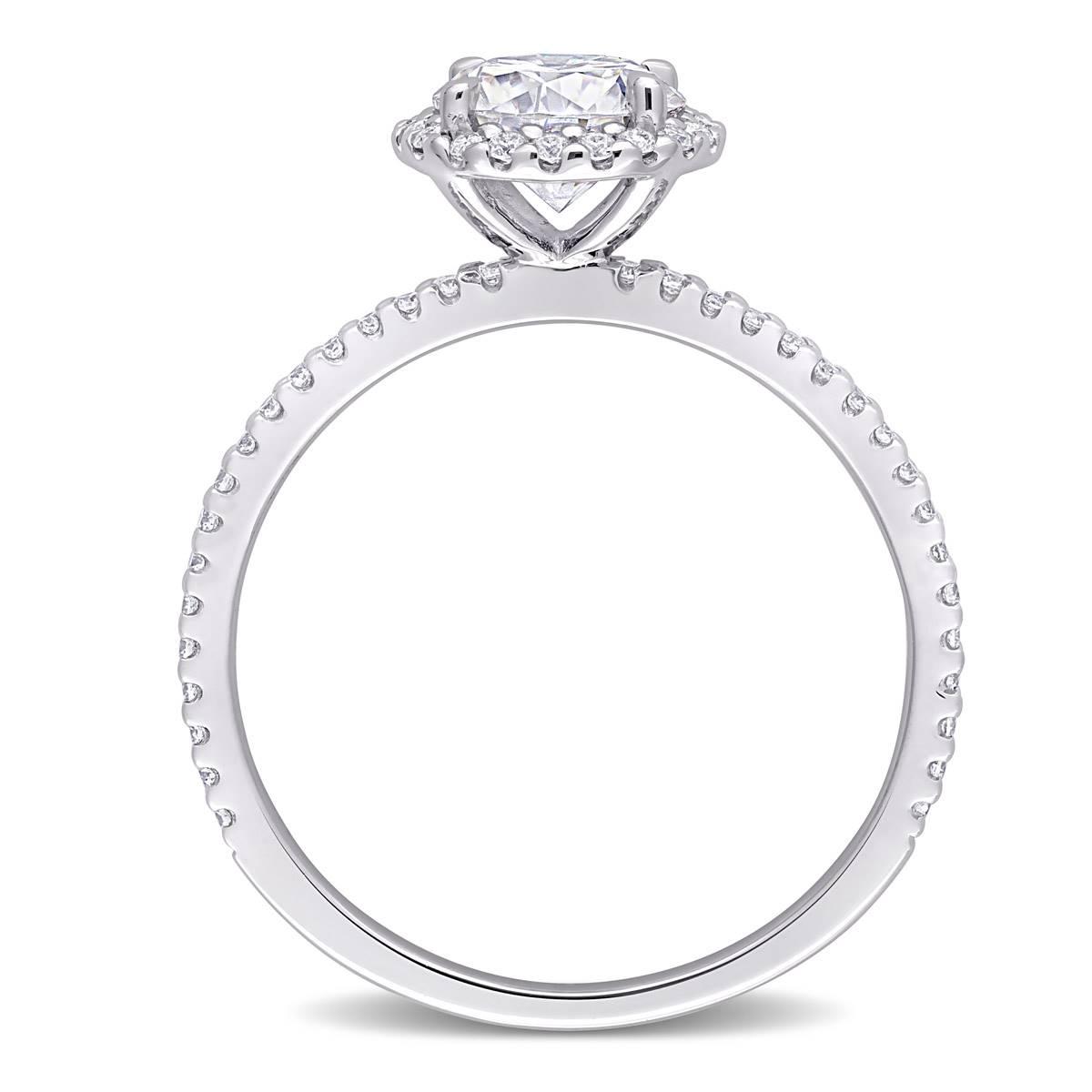Gemstone Classics™ 1 1/4kt. Dew Moissanite Halo Ring