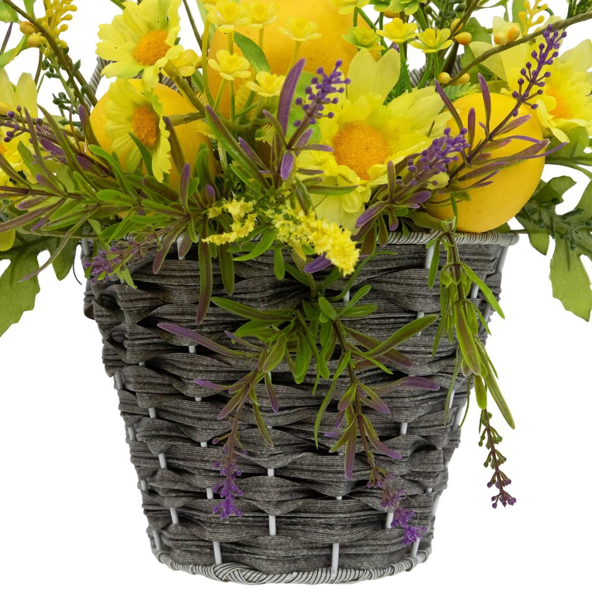 Northlight Seasonal Lemon & Daisy Spring Basket Wall Décor