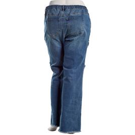 Juniors Plus Madden Girl Mid Rise Bootcut Fray Front Jeans