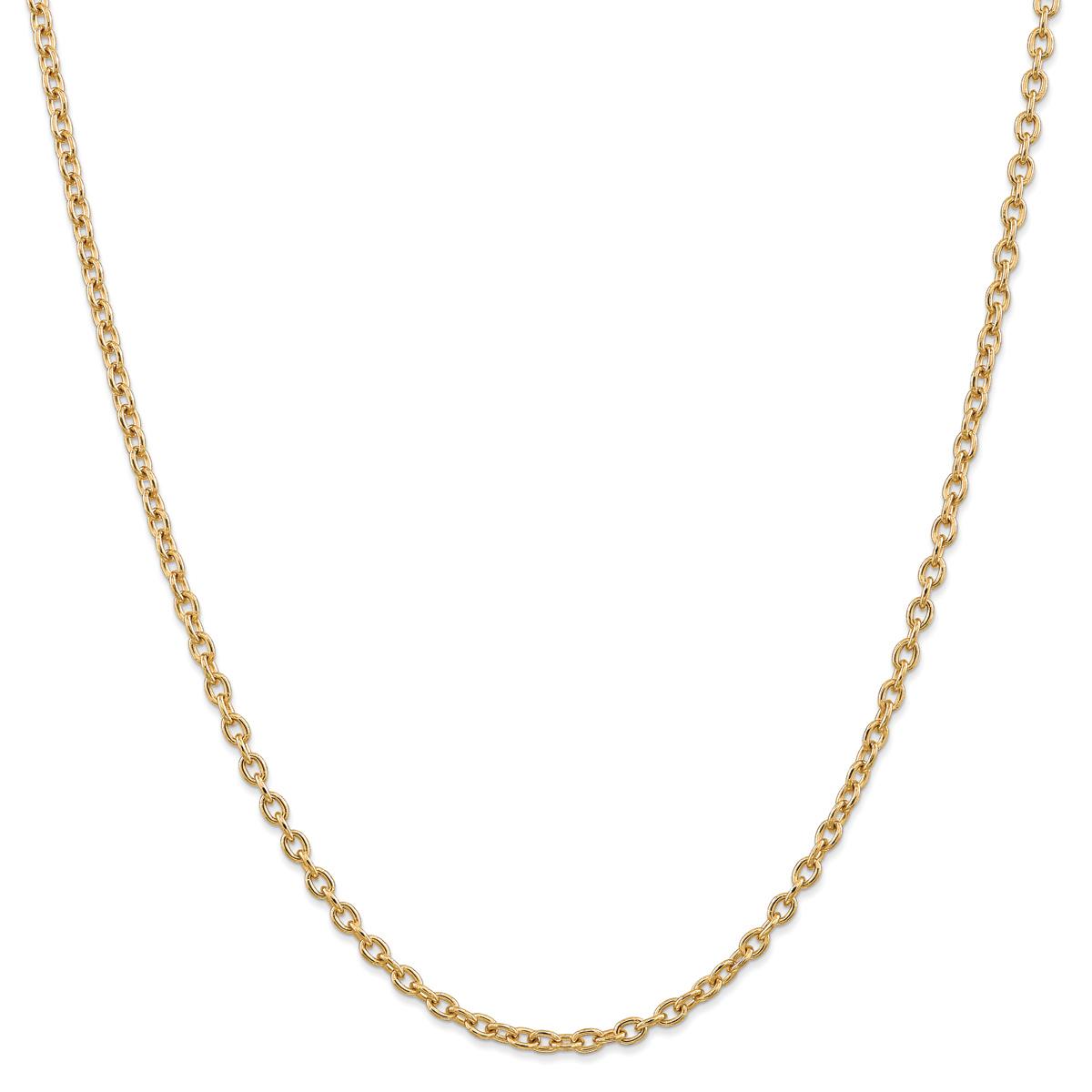 Gold Classics(tm) 3.2mm. 14kt .Gold Cable Chain Necklace