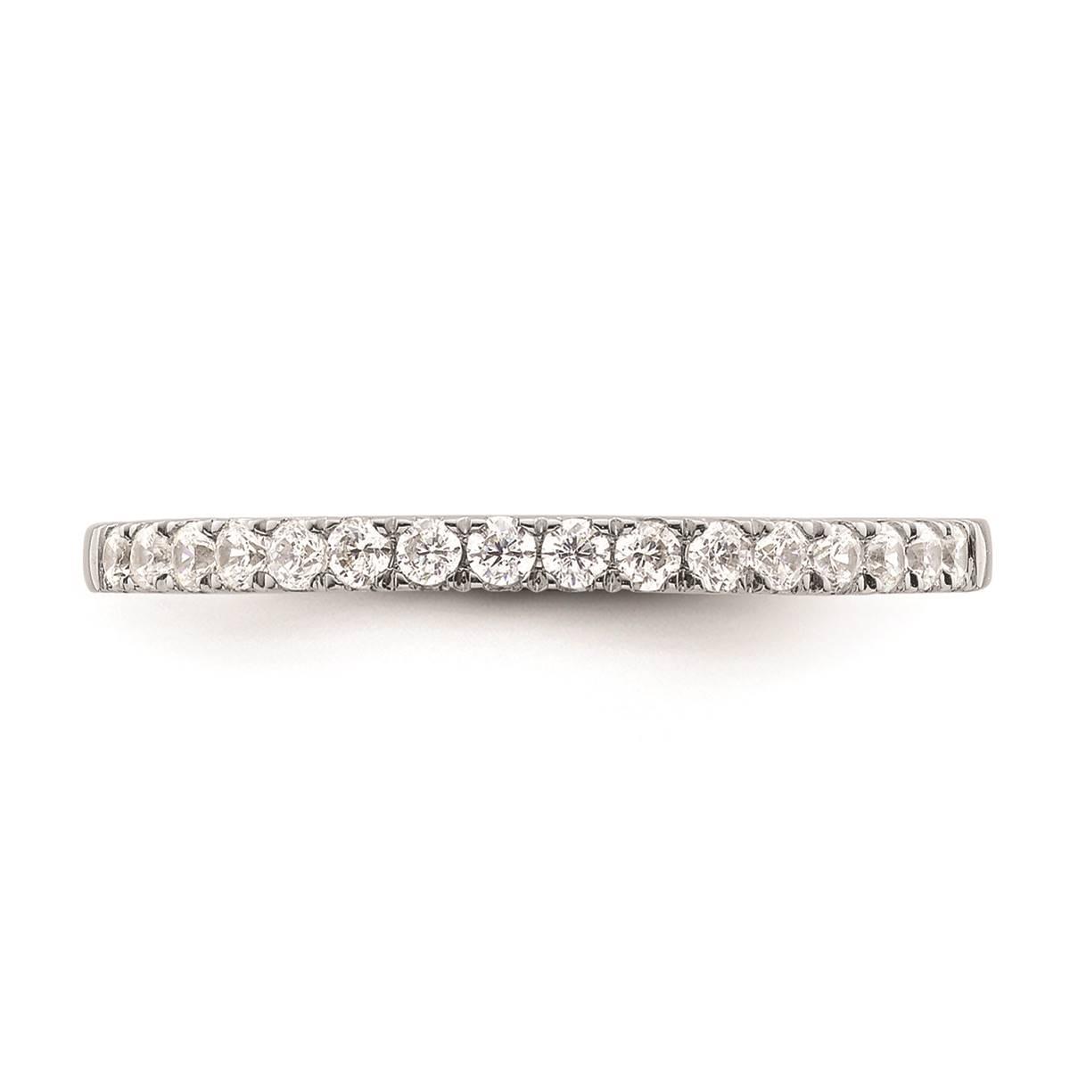 Pure Fire 14kt. White Gold Lab Grown Diamond Polish Wedding Band