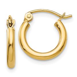 Gold Classics(tm) 14kt. Polished Gold 13mm Hoop Earrings