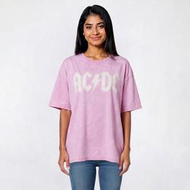 Juniors C-Life Mineral Wash AC/DC Tour Oversized Tee