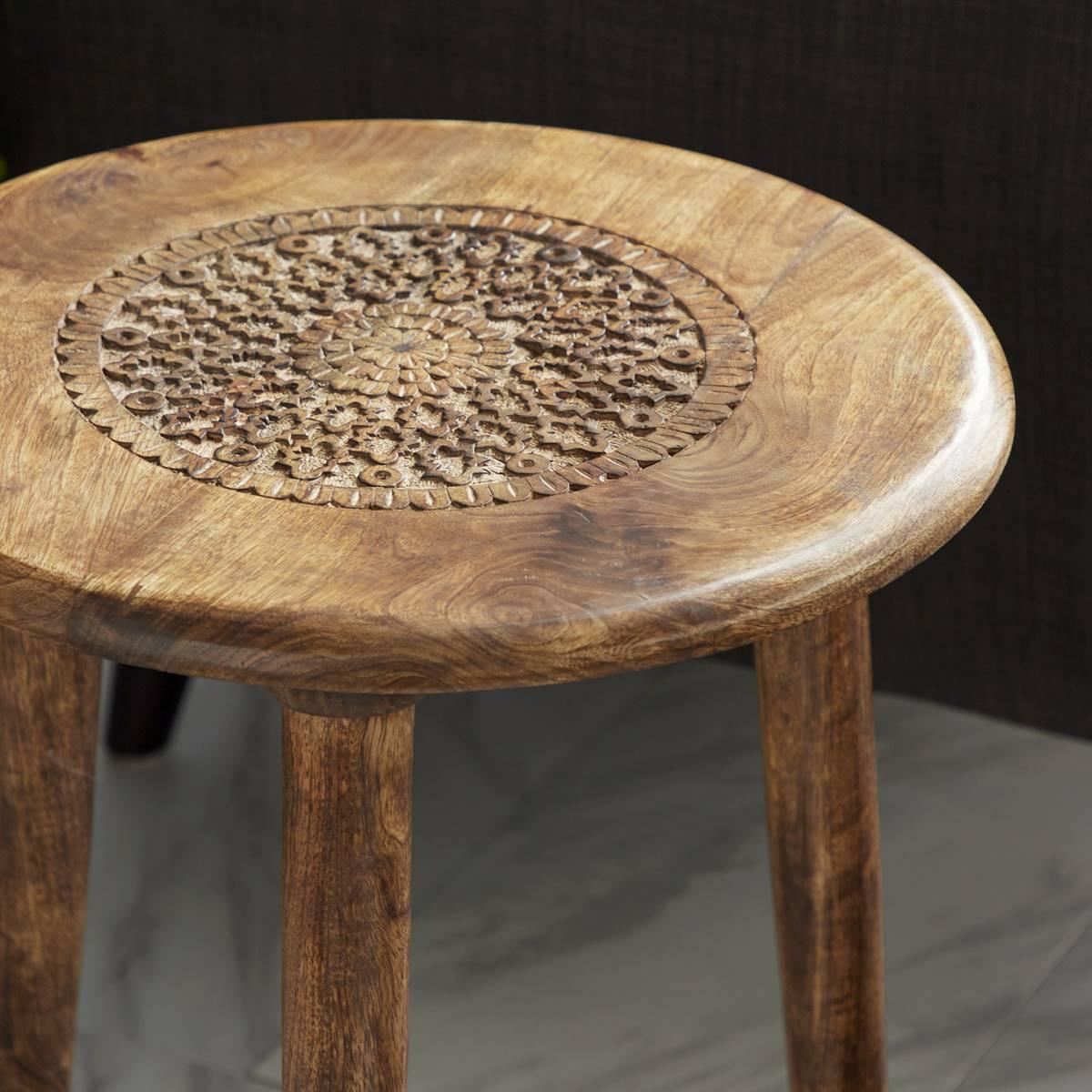 9th & Pike® Brown Wood Traditional Accent Table