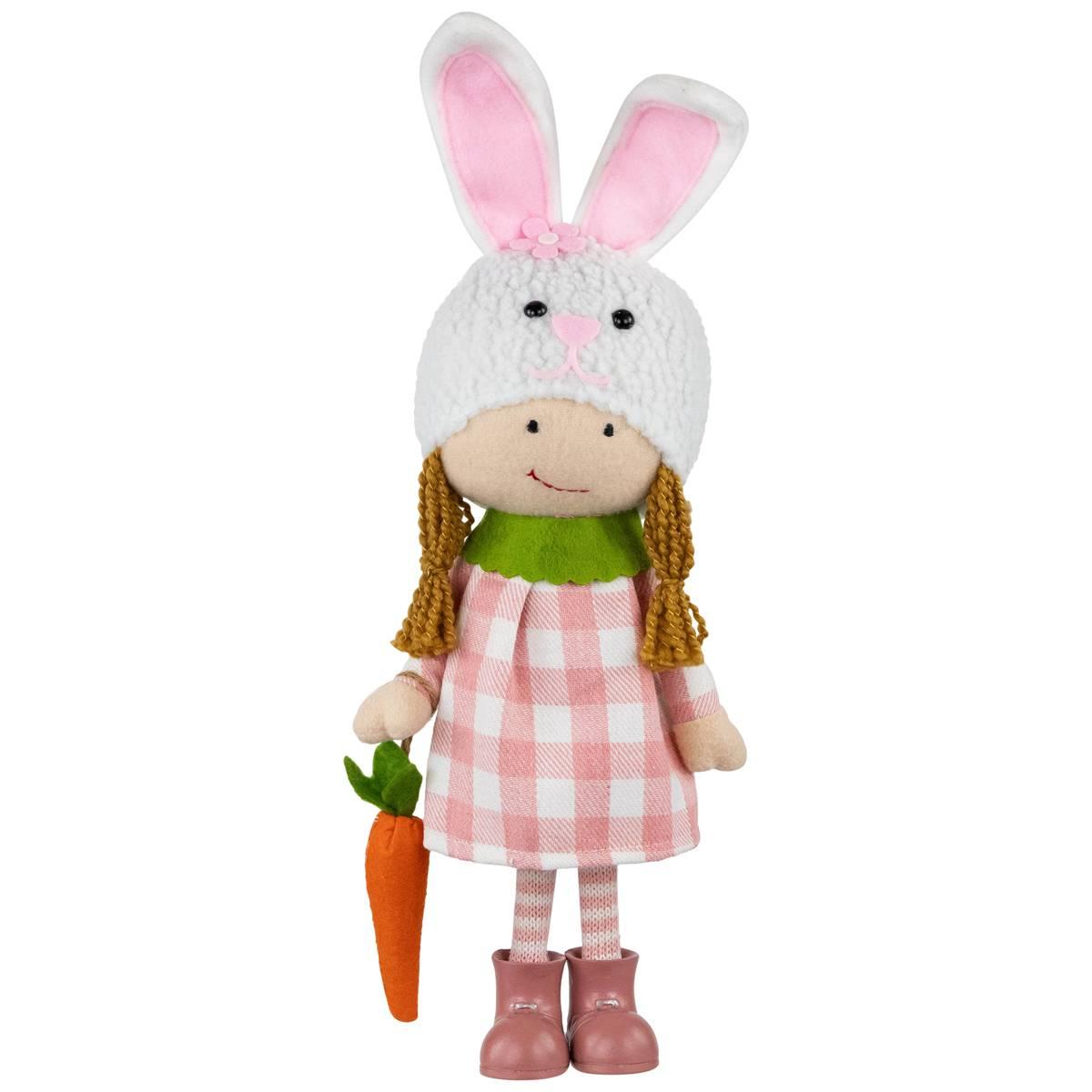 Northlight Seasonal Standing Girl in Bunny Hat Easter Figurine