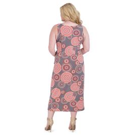 Plus Size Robbie Bee Sleeveless Medallion Sarong Midi Dress