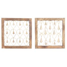 9th & Pike(R) Gold Hanging Bells Wall Decor - Set of 2