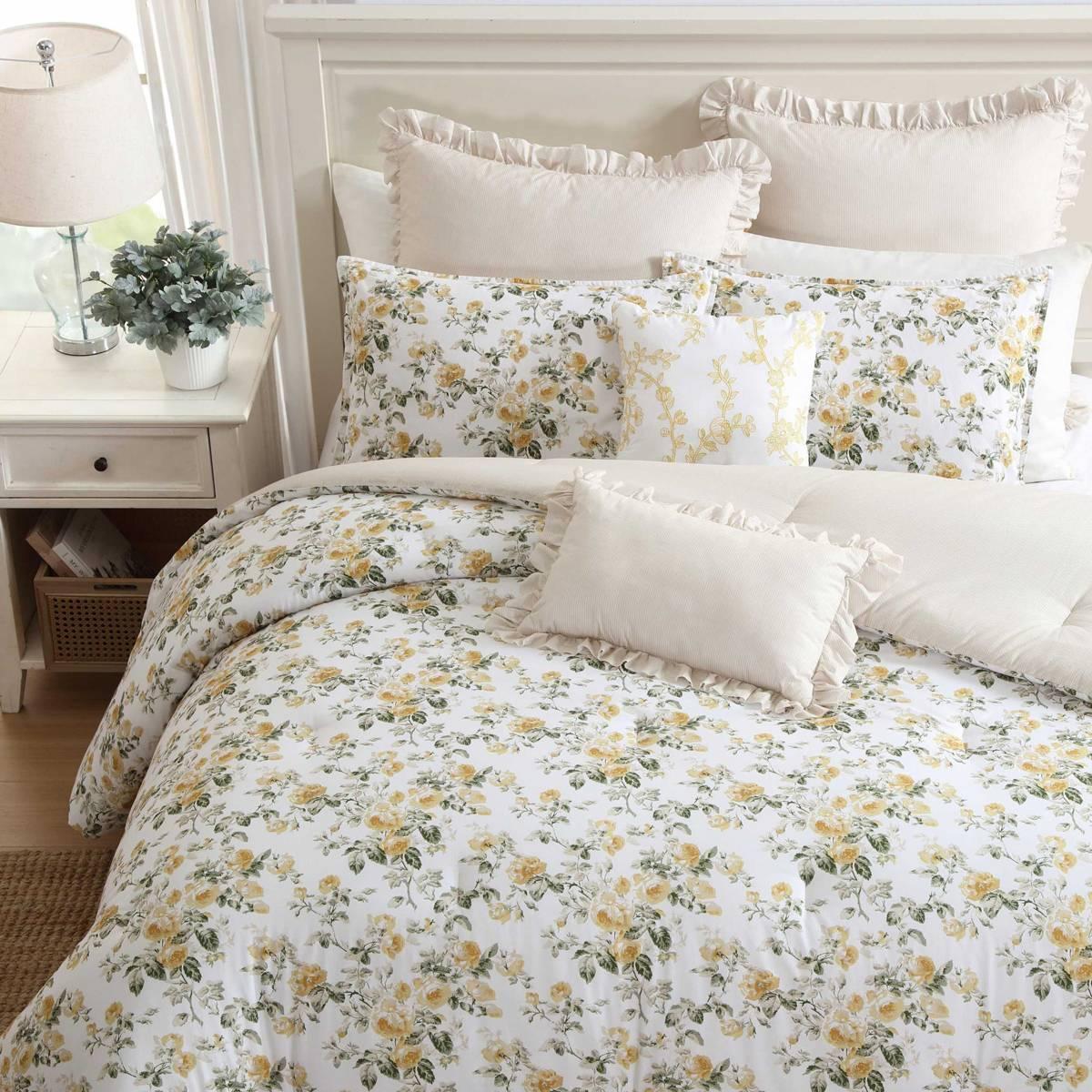 Laura Ashley Roses Cotton Comforter Set