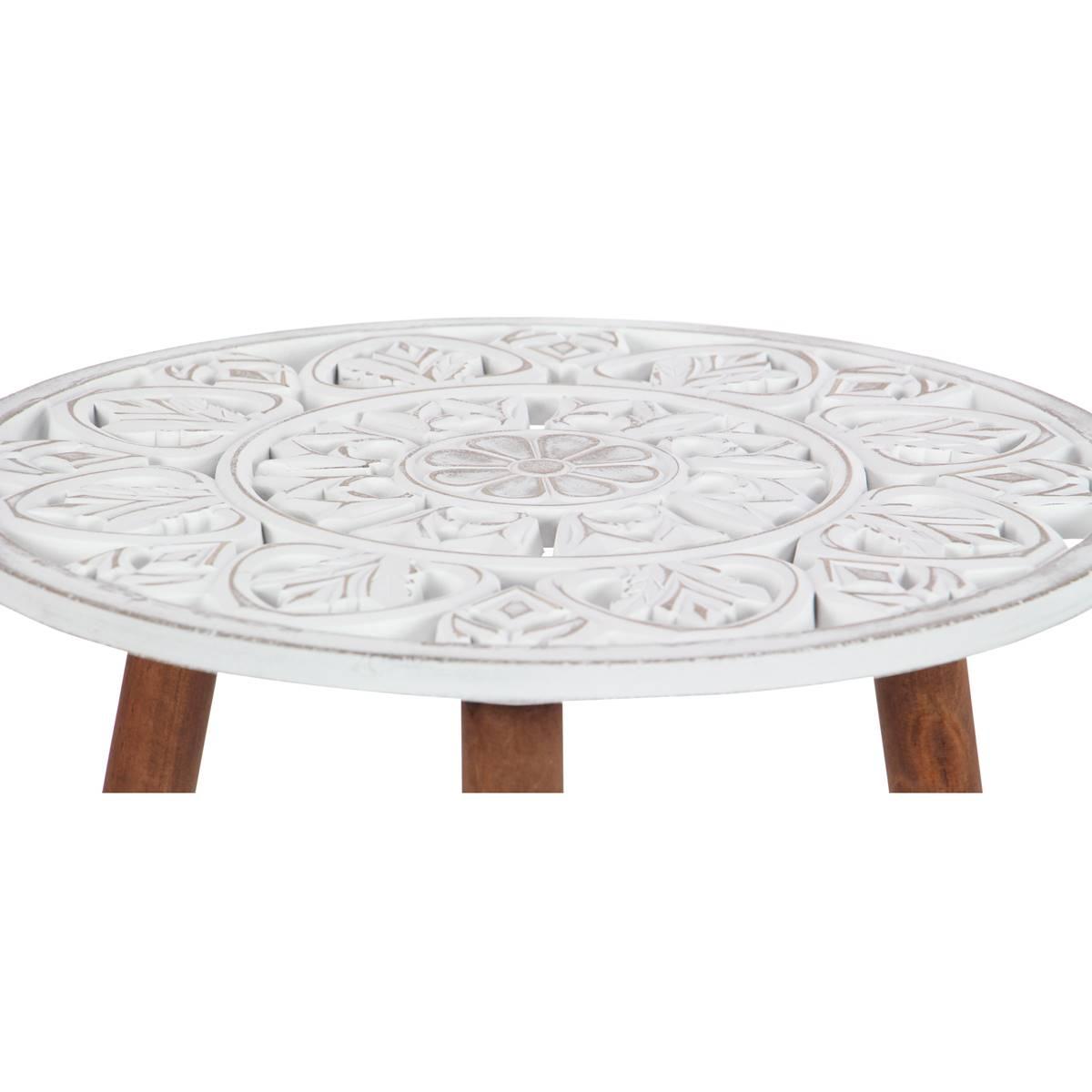 9th & Pike® White Wood Contemporary Accent Table
